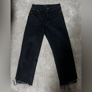 Zara Women’s Dark Black Straight Jeans